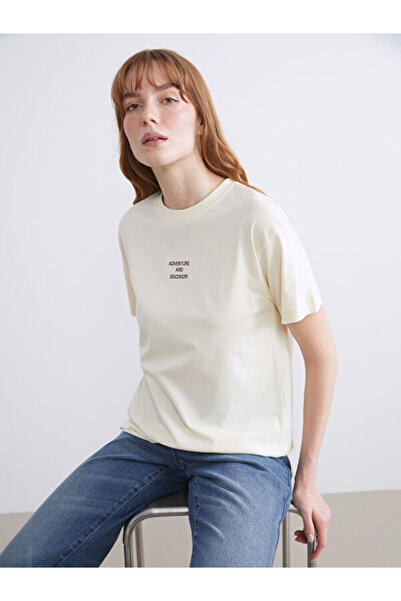 LC Waikiki Crew Neck Embroidered Women's T-Shirt