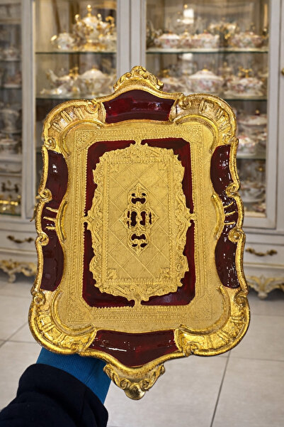 masi Esterhomedecor 6-Piece Original Italian Rosewood t Single Presentation Tray