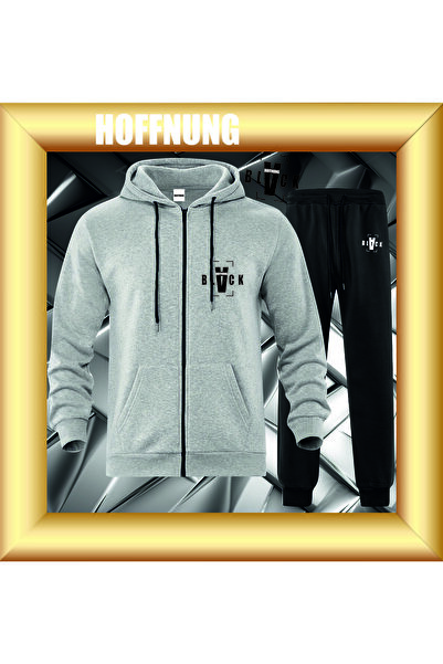 HOFFNUNG Unisex Casual Tracksuit Set Back Hoffning Outdoor Full Zip