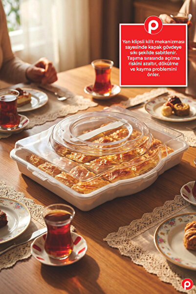 Pazarika Yuvarlak Kare ve Dikdörtgen Uyumlu Borcam Taşıma Kabı Kulplu - Borca...