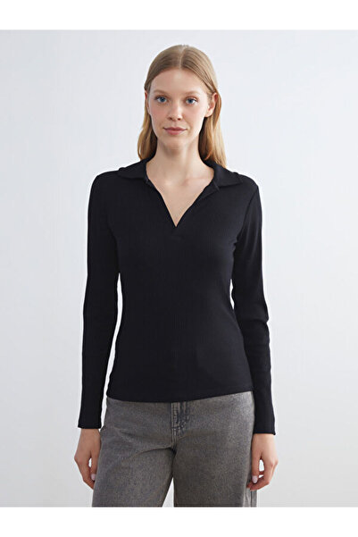 LC Waikiki Plus Size Polo Neck Women's T-Shirt