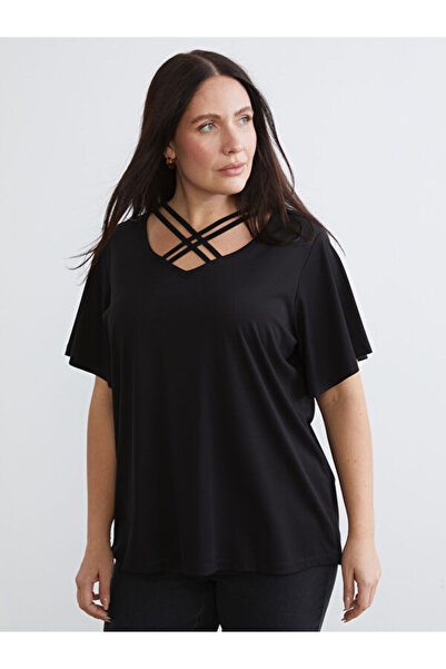 LC Waikiki Plus Size V-Neck Women's T-Shirt