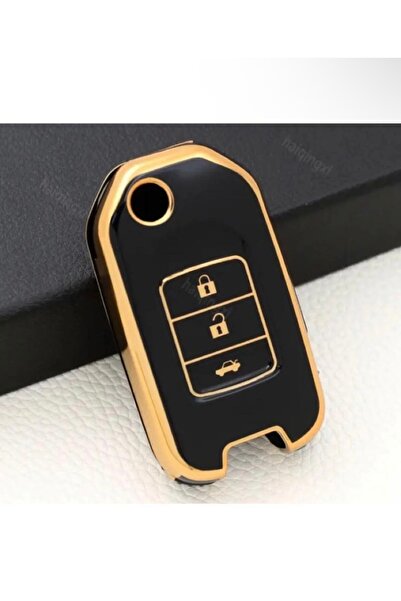 CİHAN GROUP Honda civic fc5 crv hrv silicone key fob cover (case) - black