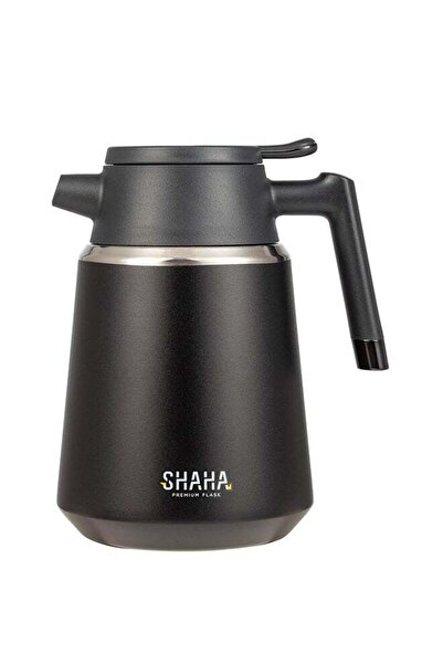 SHAHA Stainless Steel Vacuum Flask With Filter 1.8L Black