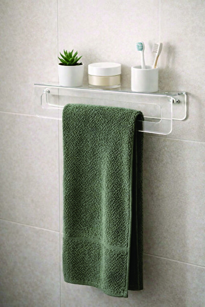 Havlu Askılığı Şeffaf Pleksiglas– Raf Modern Tasarım 4 mm