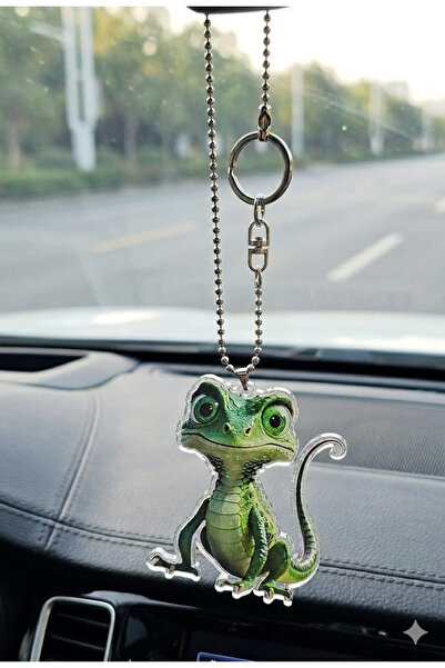 BsElektronik زينة مرآة السيارة مزدوج الوجهين تصميم لطيف على شكل حرباء من البل...