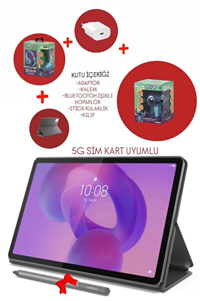 LENOVO 5G Sim Kart Idea Tab 2.4Ghz 8Gb 128Gb Android Tablet+ Disney Stitch Iş...
