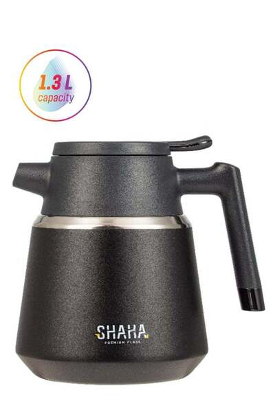 SHAHA Stainless Steel Vacuum Flask With Filter 13L Black