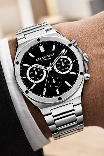 Lee Cooper Silver Color Steel Strap Men's Wristwatch 3Atm Bracelet Sdlc029