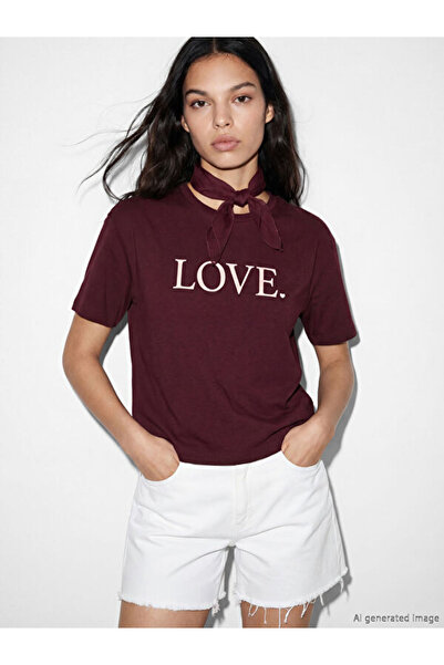 LC Waikiki Yazı Printed Soft Touch Women's T-Shirt
