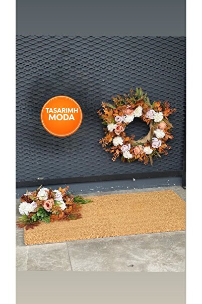 TASARIMHMODA Kapı Önü Paspas ve Çelenk Seti