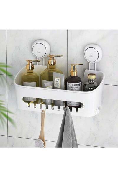 Arabest Shower Suction Cup Shelf Basket,Removable Storage Box Holds Up to 22 ...