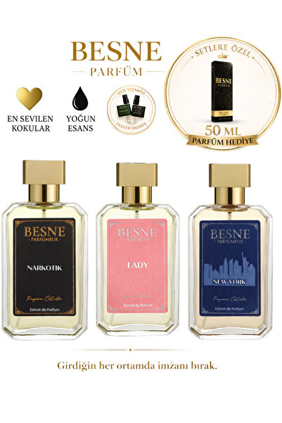 besneparfum Besne Parfüm Narkotik Lady Newyork Set Kadın-Erkek