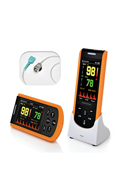 HandHeld جهاز قياس أكسجين النبض المحمول (هاند هيلد) للأطفال - مع حساس سيليكون...