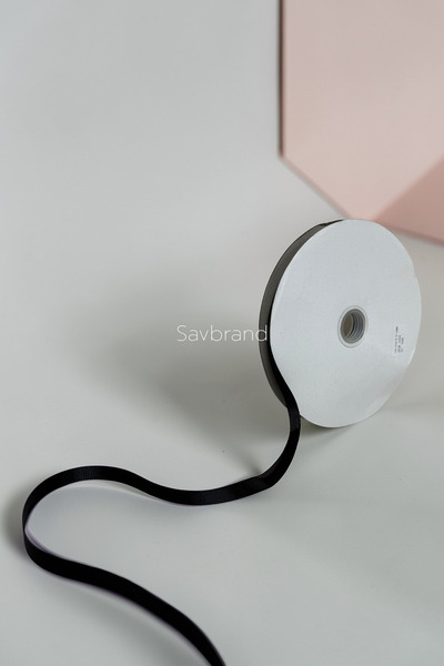 SavBrand Black Grosgrain Ribbon (2 Meters)