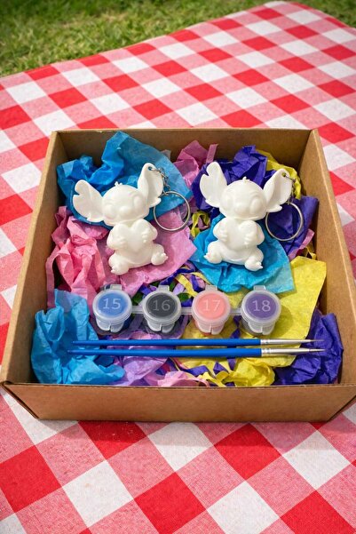 Mynivora Sevgiliye Çiftli Anahtarlık Boyama Seti 5,5 cm – 2 Figür 4 Renk Boya...