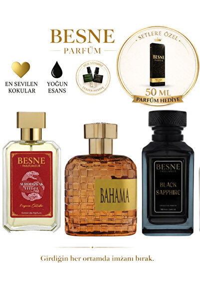 besneparfum Besne Parfüm Bahama Black Sapphire - Effect 3’lü Set