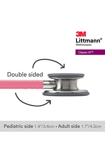 3M Littmann سماعة ليتمان كلاسيك III (Littmann Classic III) - موديل 5633 - لون وردي لؤلؤي.