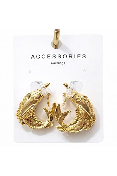 GLOW ACCESSORIES BAE Zra Model Stainless Steel Koi Fish Earrings