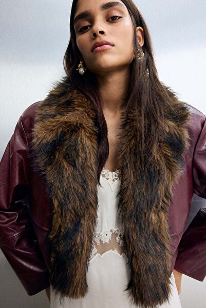 H&M Cropped coated jacket