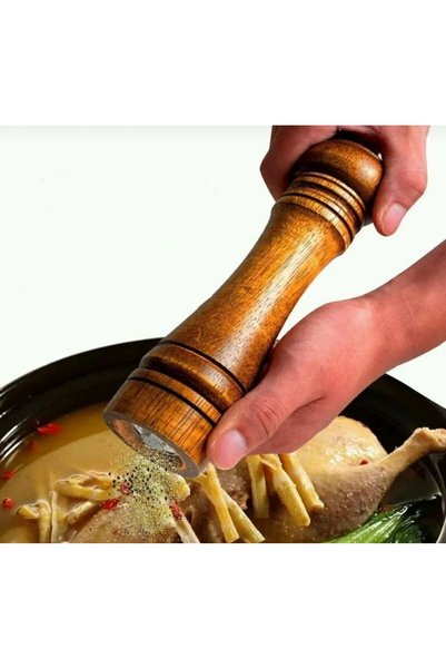 Tabibu Bamboo Natural Wood Salt Pepper Coffee Grinder Mill 22cm Salt Shaker Pepper Shaker
