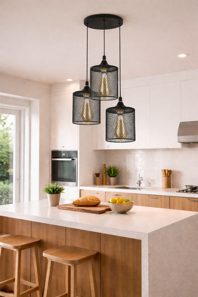 qwell Modern black triple coat rack