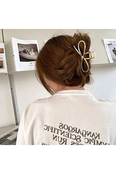 GÜLPEŞE Cataramă metalică de dimensiuni mari pentru femei, cu fundă-883