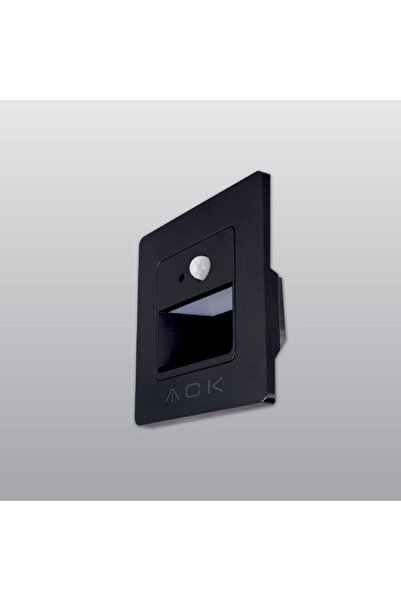 ACK 1w Günışığı Sensörlü Merdiven Koridor Armatürü (SİYAH KASA)