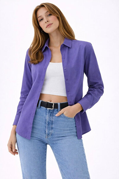 Alfanora Women's Long Sleeve Shirt with Buttons, Classic Collar, Suitable for...