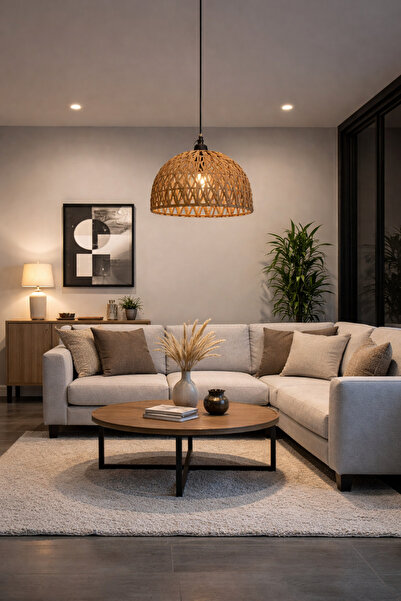 qwell Single Hanger Rattan Boho Decor