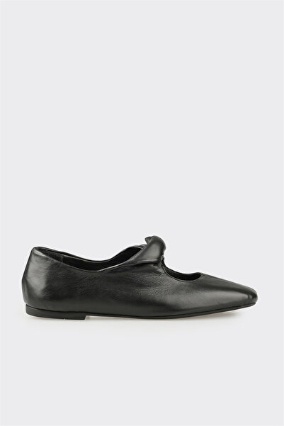 Elle Shoes Siyah Deri Kadın Günlük Ayakkabı