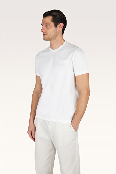 PAUL&SHARK Men's Short Sleeve Crew Neck Relaxed Fit White T-Shirt 26411038-108