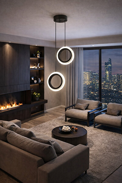 qwell Modern black double coat hanger