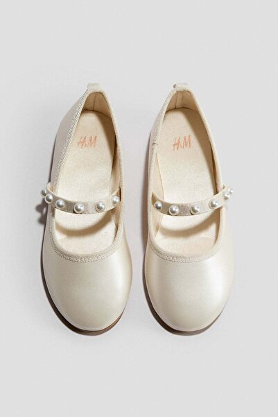 H&M Bead-embellished ballet flats