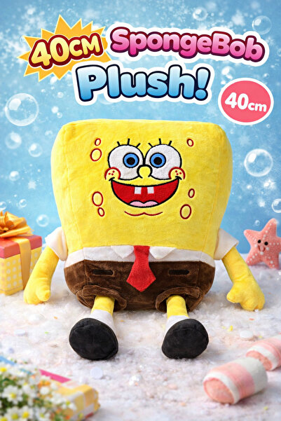 TRUST STORE 40 CM Peluş Sünger Bob Büyük Boy Sevimli Karakter Oyuncak