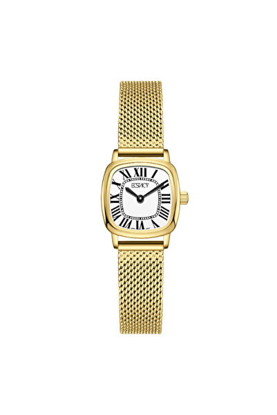 ECSTACY Women's Analog White Dial Watch - E25502-GMGW