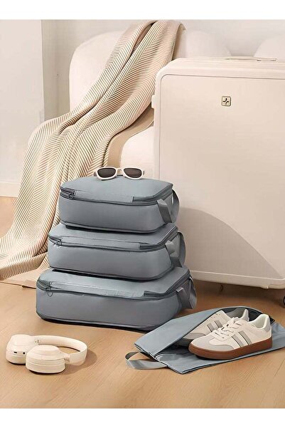 Generic 4Pcs Travel Organizer Set Waterproof Travel Storage Bag Packing Cubes...