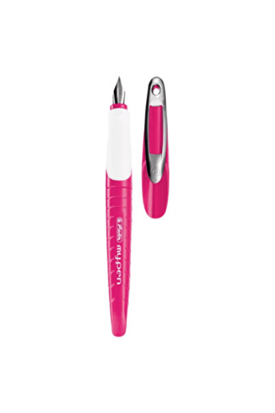 Herlitz My Pen fountain pen, M nib, pink/white - bulk