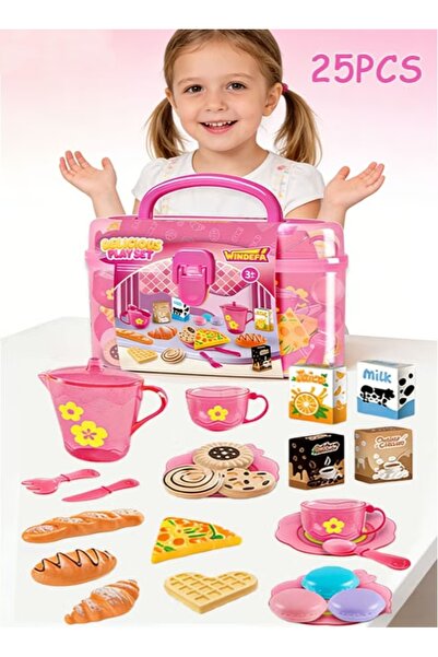 Generic 25PCS Kitchen Toy Set Pretend Play Kitchen Playset with Carrying Case...