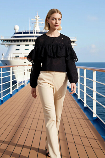 BENERLY Дамска блуза, свободна кройка, деколте тип „велосипед“, дълги ръкави,...