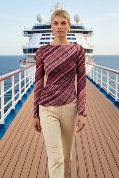 BENERLY Γυναικεία Μπλούζα με Λαιμόκοψη Βάρκα, Μακρυμάνικη, Εφαρμοστή, Πλεκτή,...