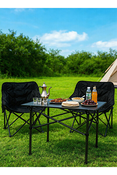 GOG 3PCS Camping Table and Chairs Set, Foldable with Carry Bags & Waterproof ...