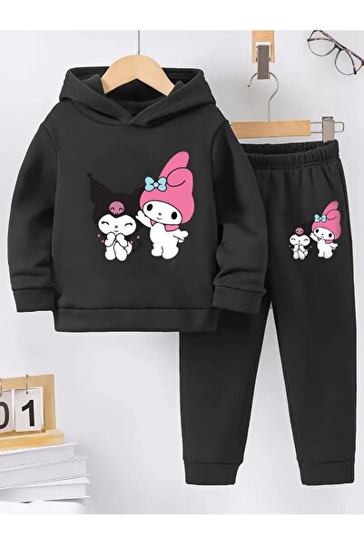 THEKONT Pempe Hat Kuromi̇ Printed Thick Fabric Cotton Tracksuit