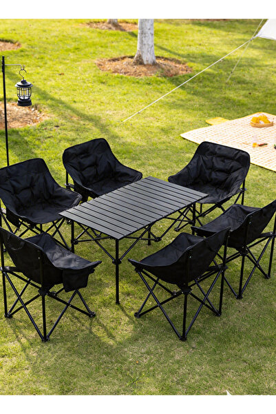 GOG 7PCS Camping Table and Chairs Set, Foldable Outdoor Set with Waterproof C...