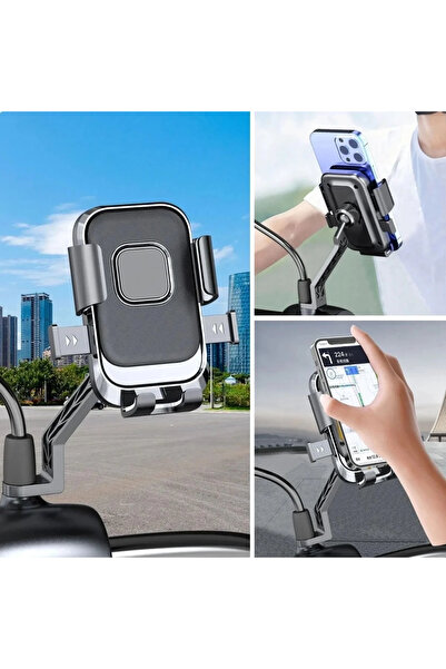 Epilons حامل هاتف إصدار مرآة الرؤية الخلفية يدور 360 درجة للمحرك والدراجة الن...