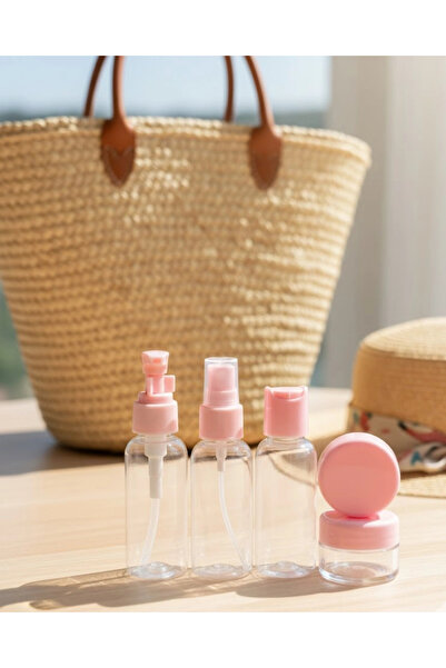 shopwave مجموعة زجاجات حمام للسفر سعة 30 مل، 5 قطع، حقيبة عبوة