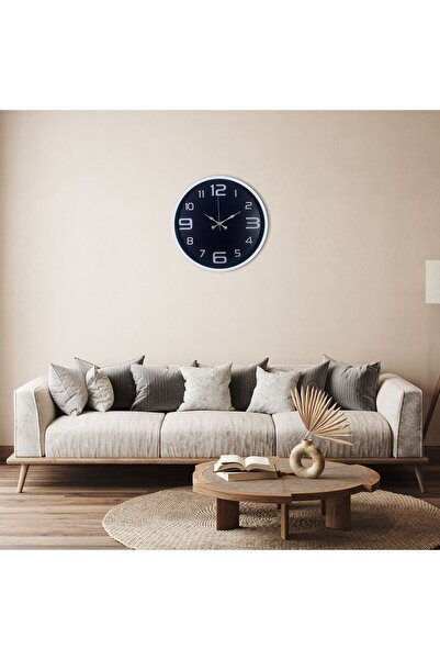 Lunaev ساعة حائط بيضاء أنيقة مقاس 36 سم