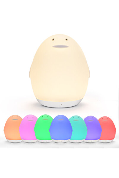 Choice1 مصباح ليلي على شكل بطريق بمنفذ USB، 7 ألوان متغيرة، تحكم عن بعد، إضاء...