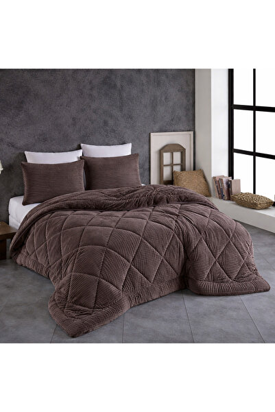 Hobby Premium Soft Double Duvet Set Brown