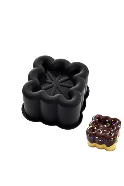 Dharst Silicone mold - Bento Cake - Square – 12.4 × 12.4 × 7 cm